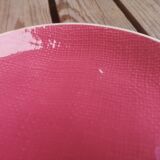 Plate in Faience de Salins Model Deauville Raspberry