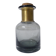 Smoked glass apothecary bottle with brass band