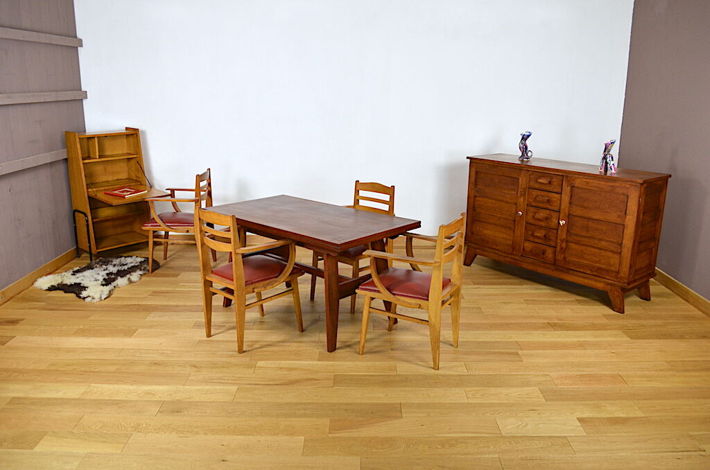 Table signed René Gabriel vintage 1950