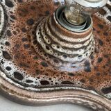 Vintage Fat Lava ceramic Hustadt Leuchten wall lamp