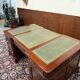 English Chesterfield desk with green leather