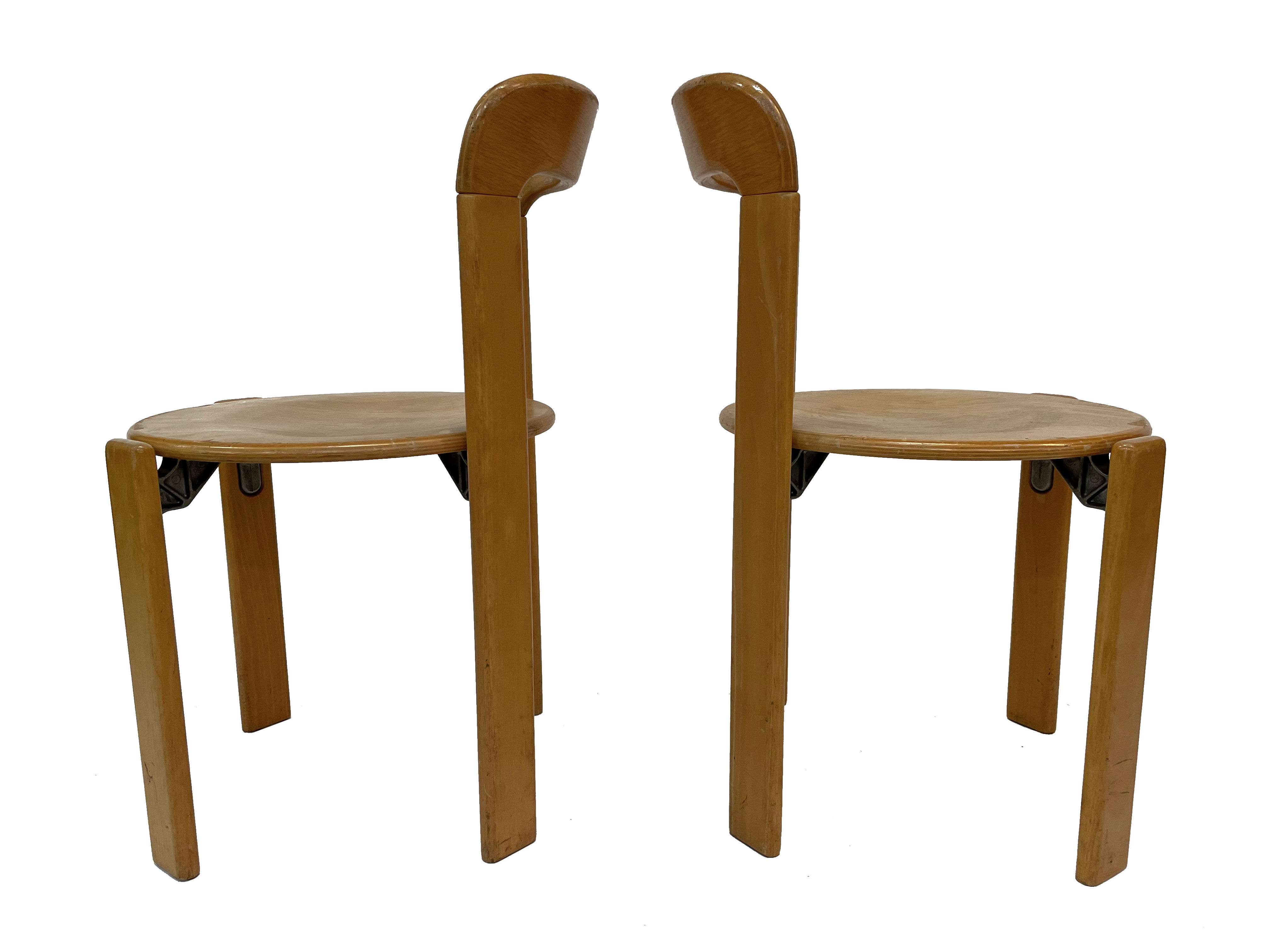 Ensemble de cinq chaises, modèle Rey 33, Bruno Rey pour Dietiker / Kusch & Co.