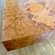 Coffee table in elm magnifying glass Rochebobois vintage