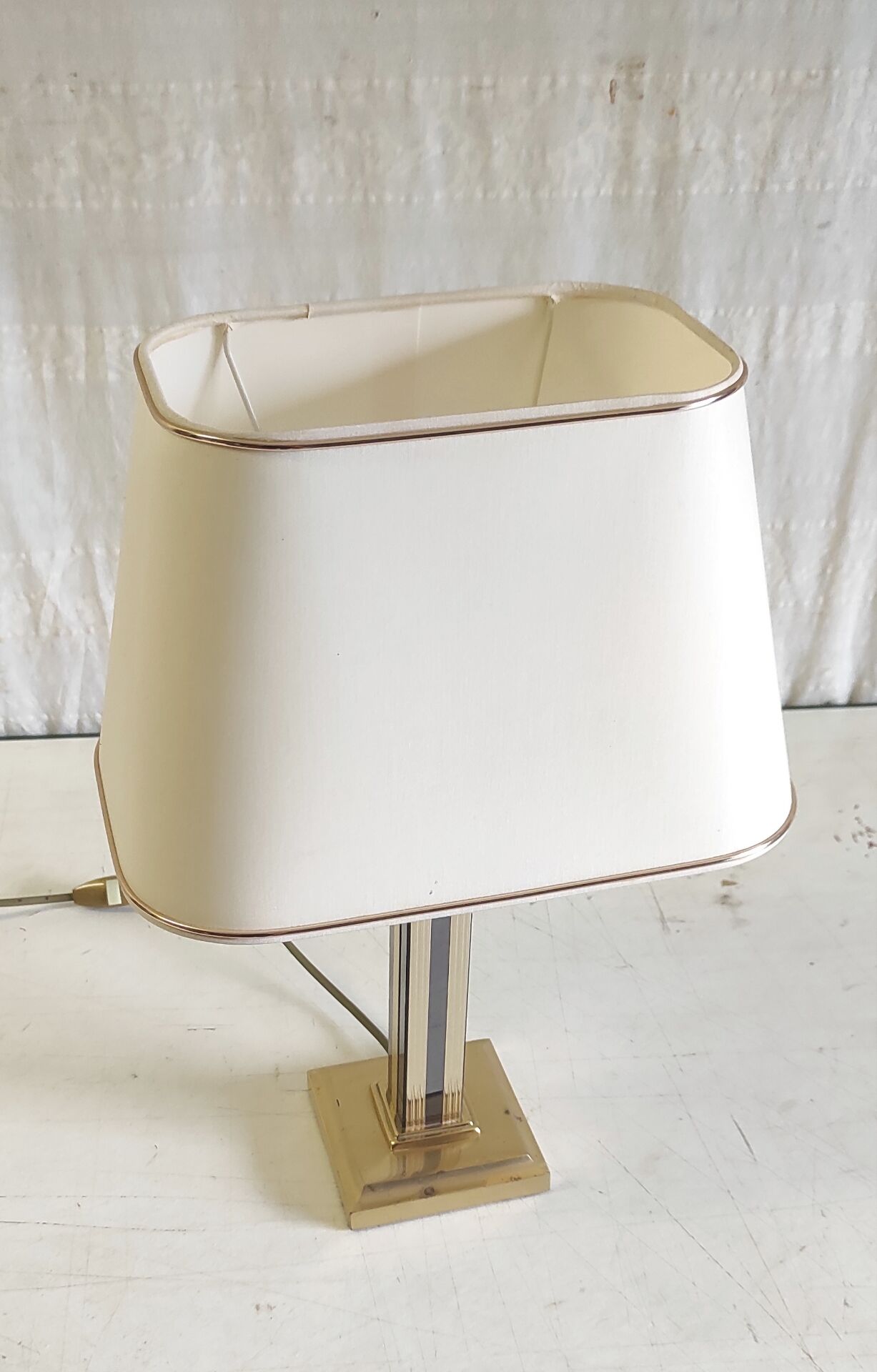Table lamp "Le Dauphin" in gilded brass - mid 20th century