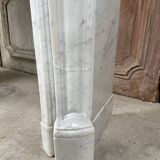 Louis XV style fireplace in white marble