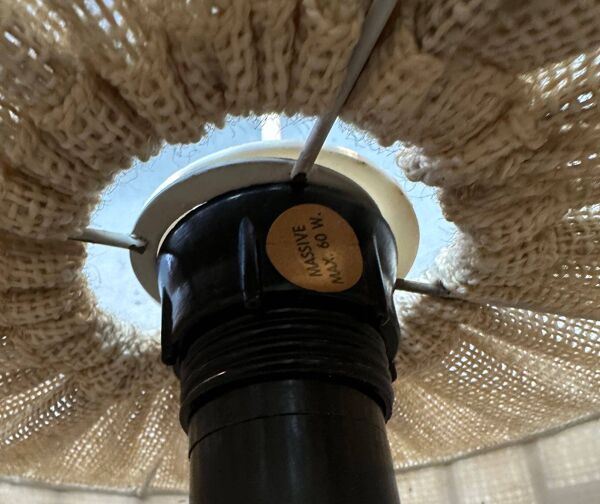 Suspension vintage – jute et teck – Massive
