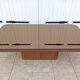 Brown leather designer coffee table