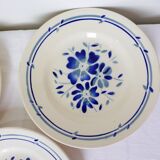 3 assiettes dessert en porcelaine de Longchamp modèle Cholet 2103121