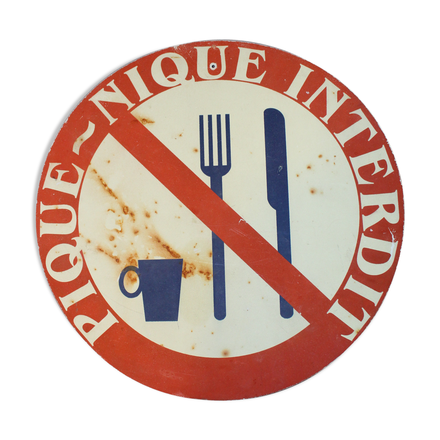 Vintage forbidden picnic plate