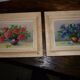 Paire de peinture de fleurs