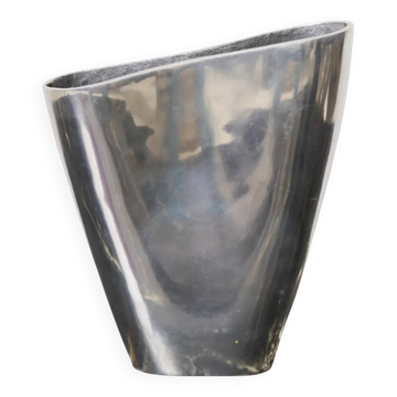Medium "Sillage" vase in aluminium cast, 1970s