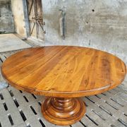 Old round table walnut dining table 140 cm
