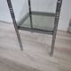 1970s metal and smoked glass side table