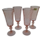 4 flutes in Champagne Luminarc Rosaline