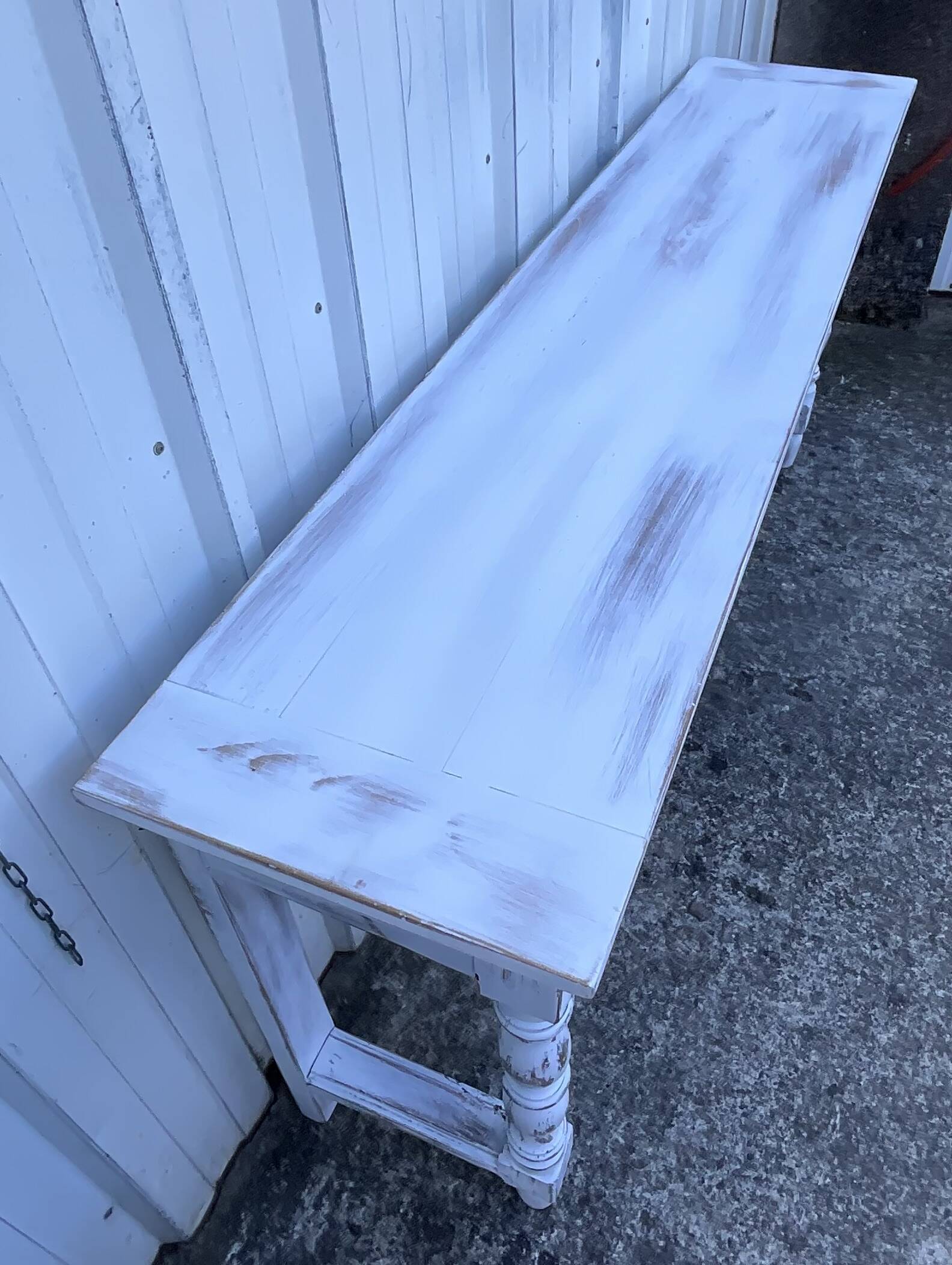 Console table in patinated fruitwood, 19th century