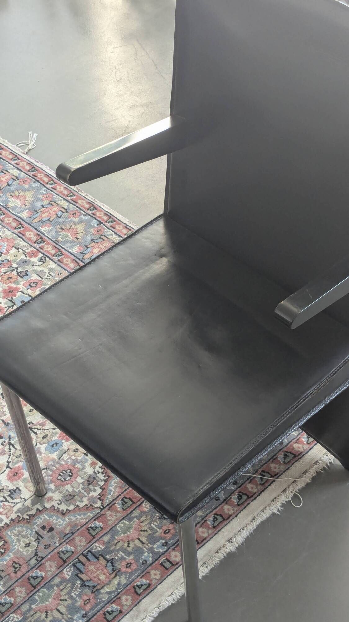 Armida armchair / chair by Zanotta, Andrea Branzi, black leather
