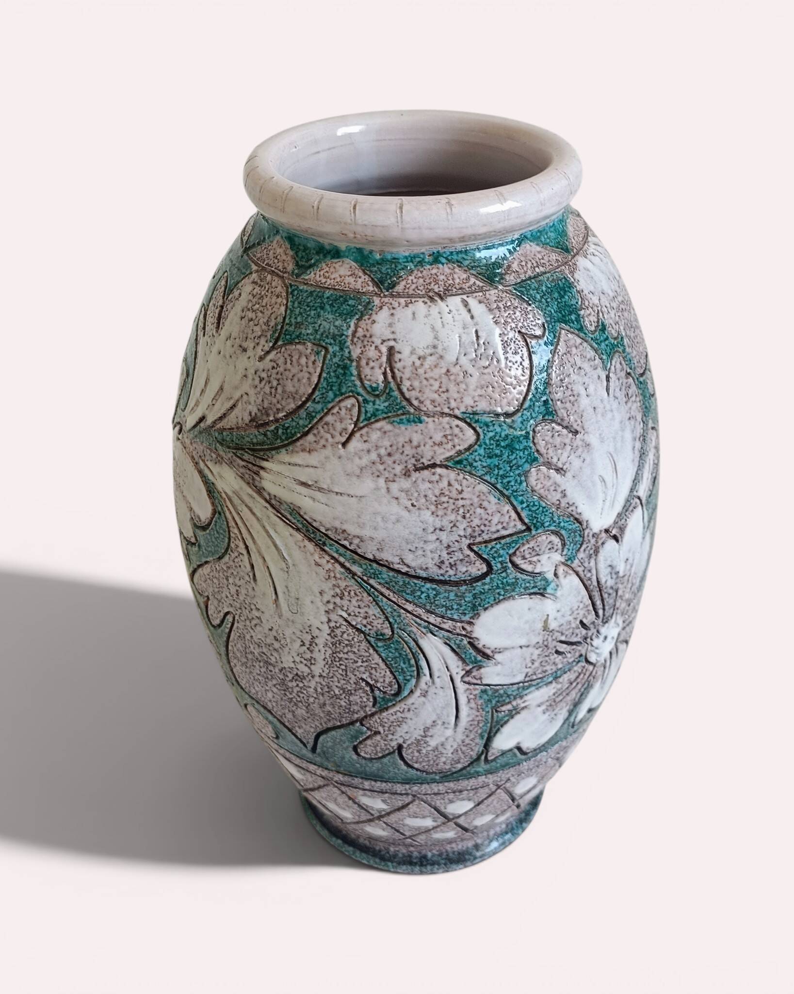 Mid-Century Italian Fratelli Fanciullacci Ceramic Vase, Signed, Tuscany, 1950s