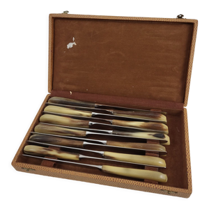 Set de 12 couteaux manche corne