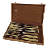 Set of 12 horn handle knives
