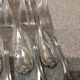 6 silver-plated metal cake forks by Christofle Marly.