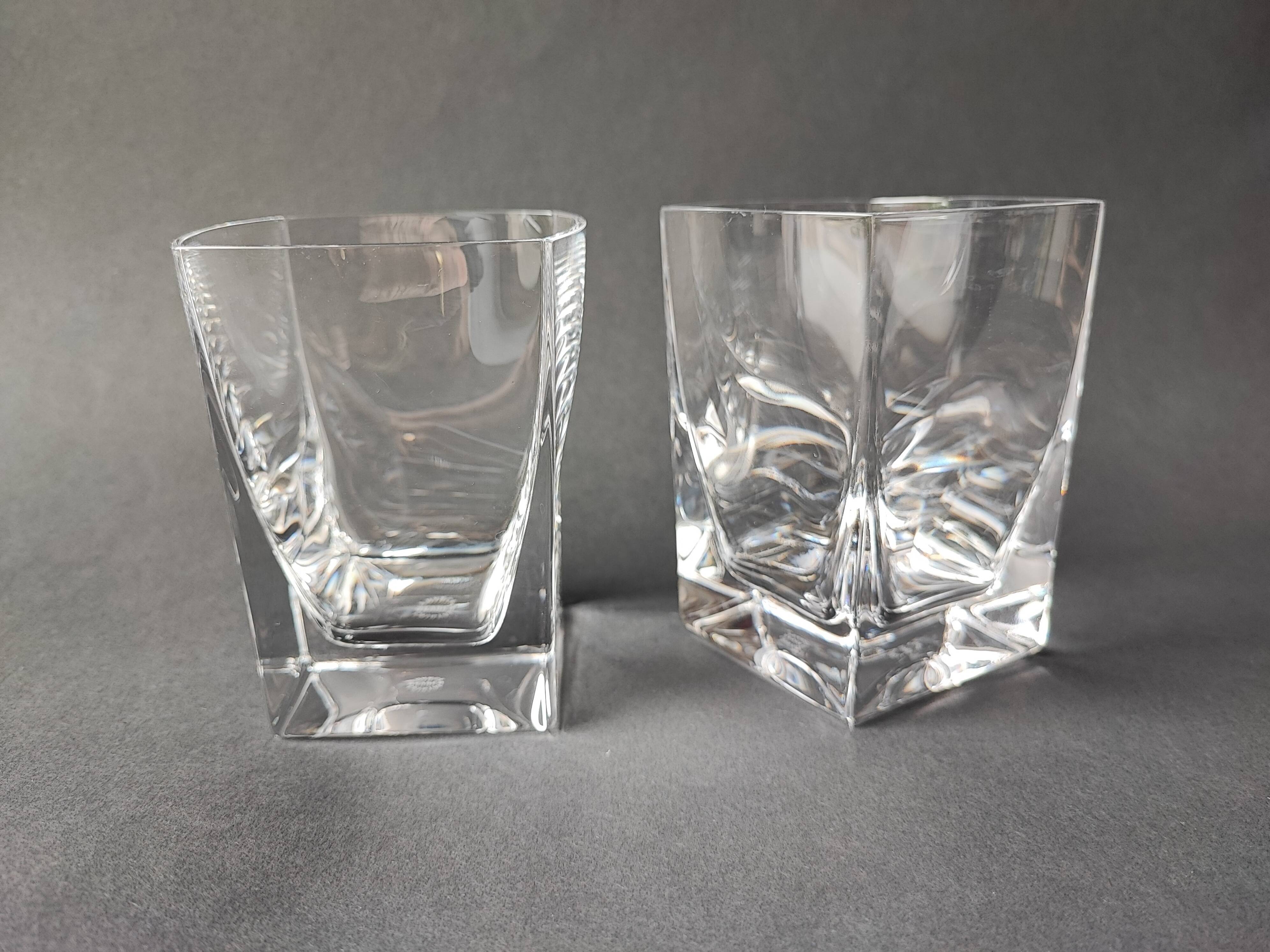 2 Sèvres crystal whisky glasses, KEOS model