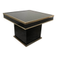 Black lacquer and brass console coffee table