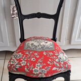 Louis XV style chair and stool