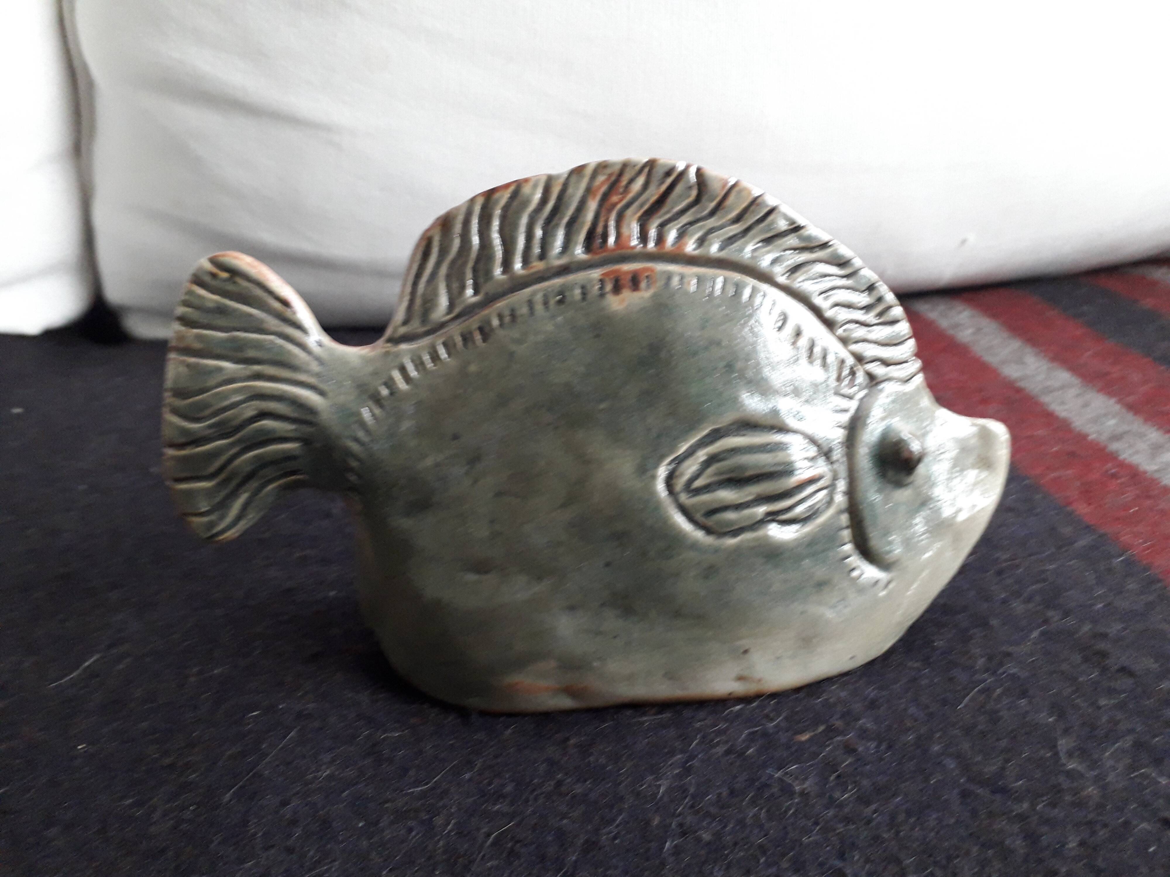 Poisson vintage en céramique très original