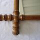 Antique turned wooden mirror in bamboo style, late 19th century A117