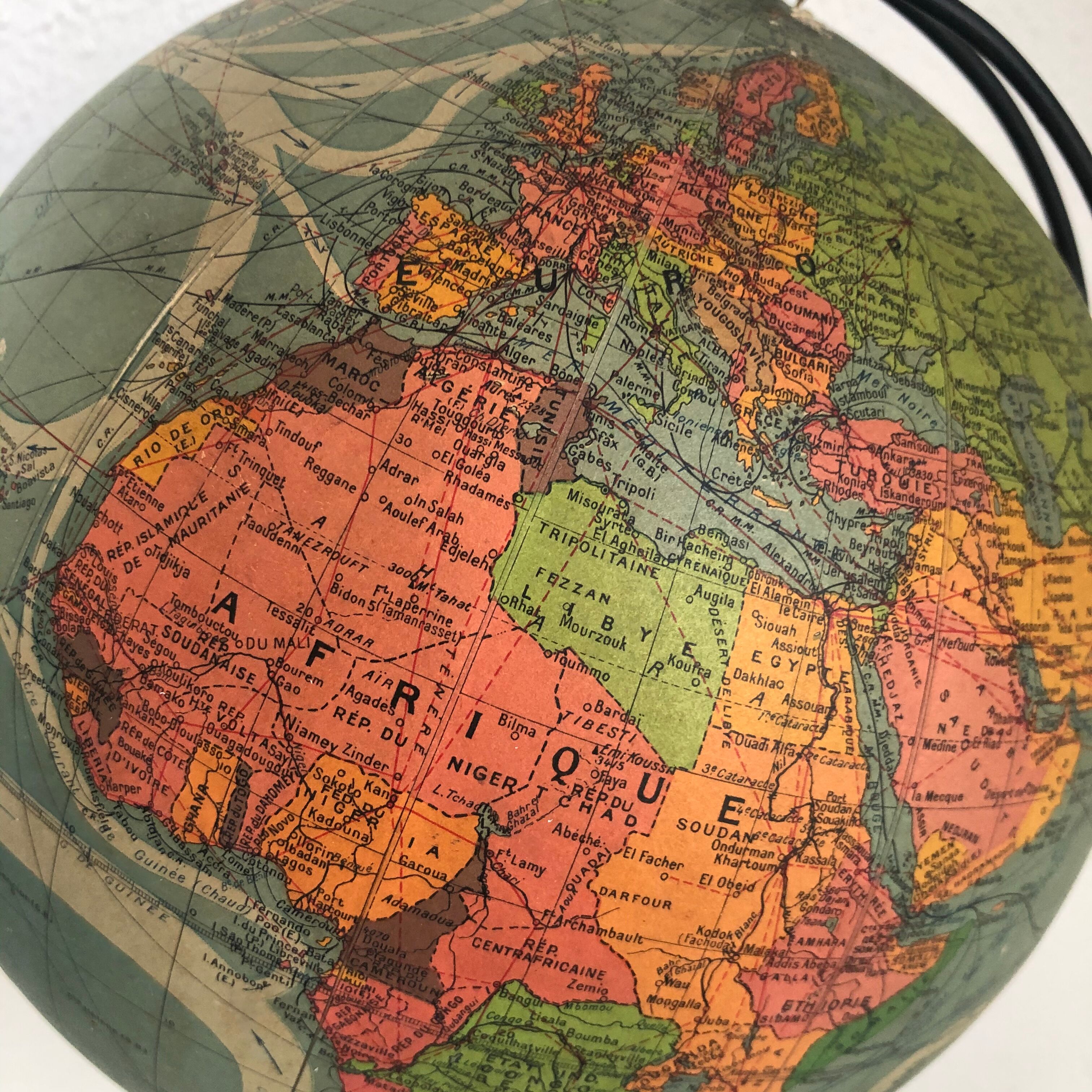 Vintage Globe 1960 Perrina glass - 29 cm