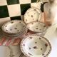 Deep Plates (Bowls) in Limoges Porcelain GDA 1900