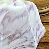Old opal glass lampshade with up and down movement
