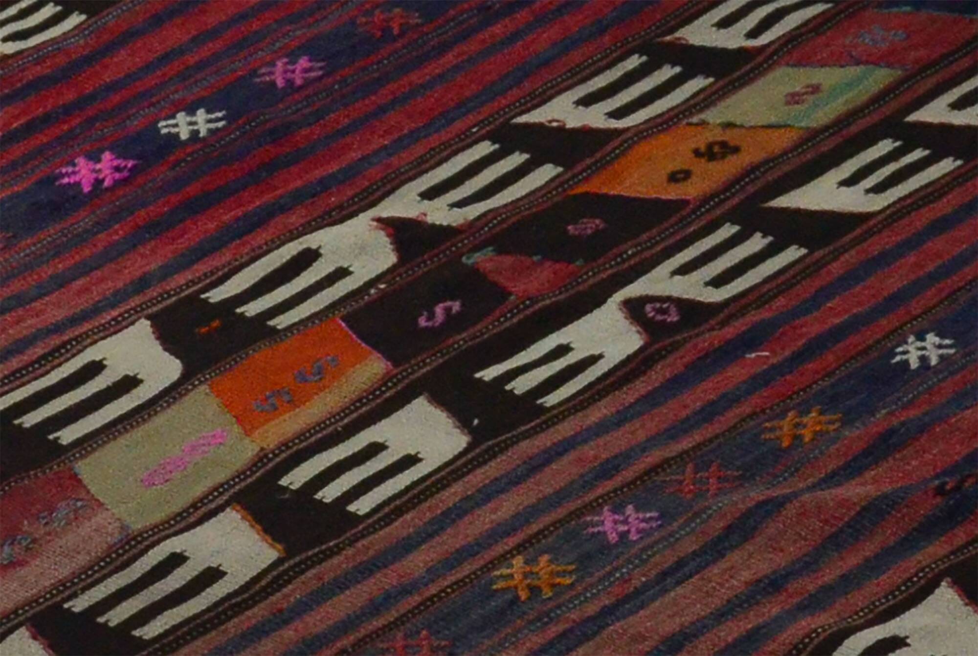 Handcrafted Vintage Rug 116x 382 cm