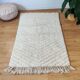 Beni Ourain white shaggy rug 105x165 cm