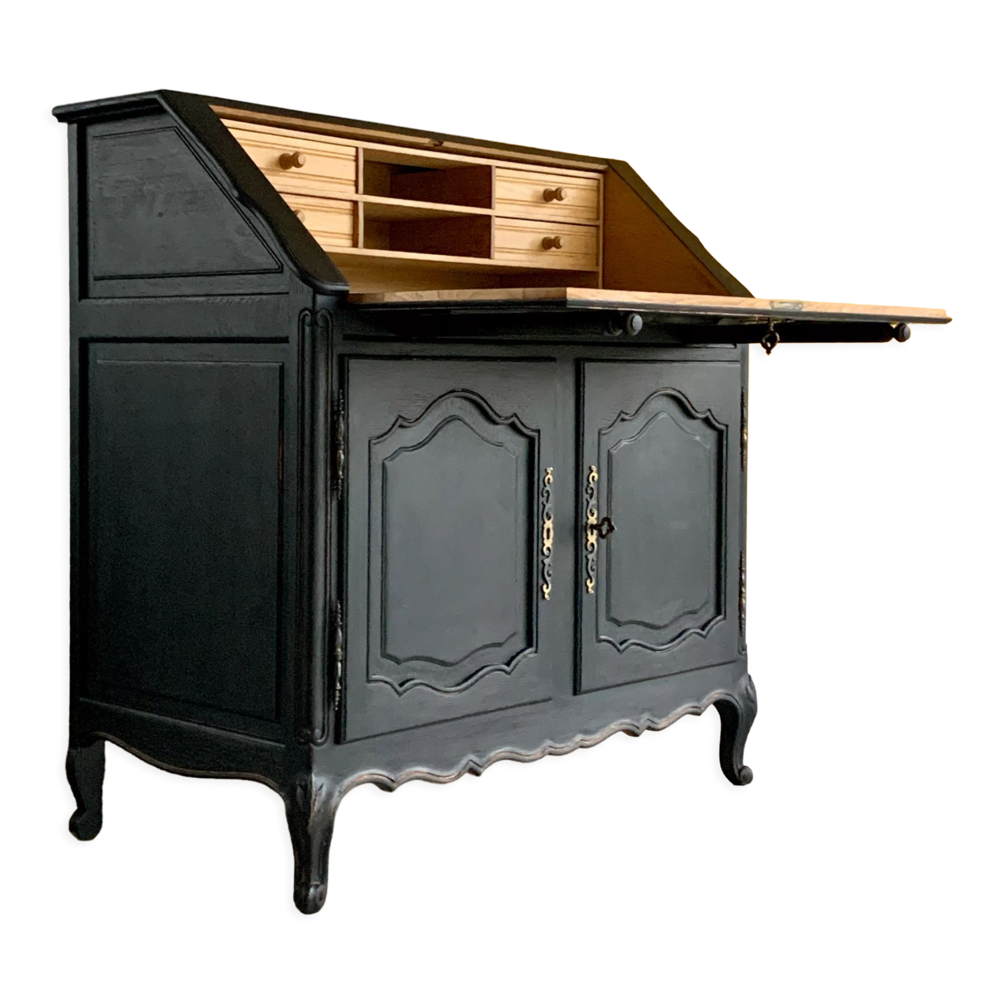 Vintage oak secretary