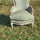 Voltaire Armchair / Louis XV Bergère (White & Green Patina)