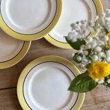 Set of 6 vintage dessert plates, Menton model by Salins