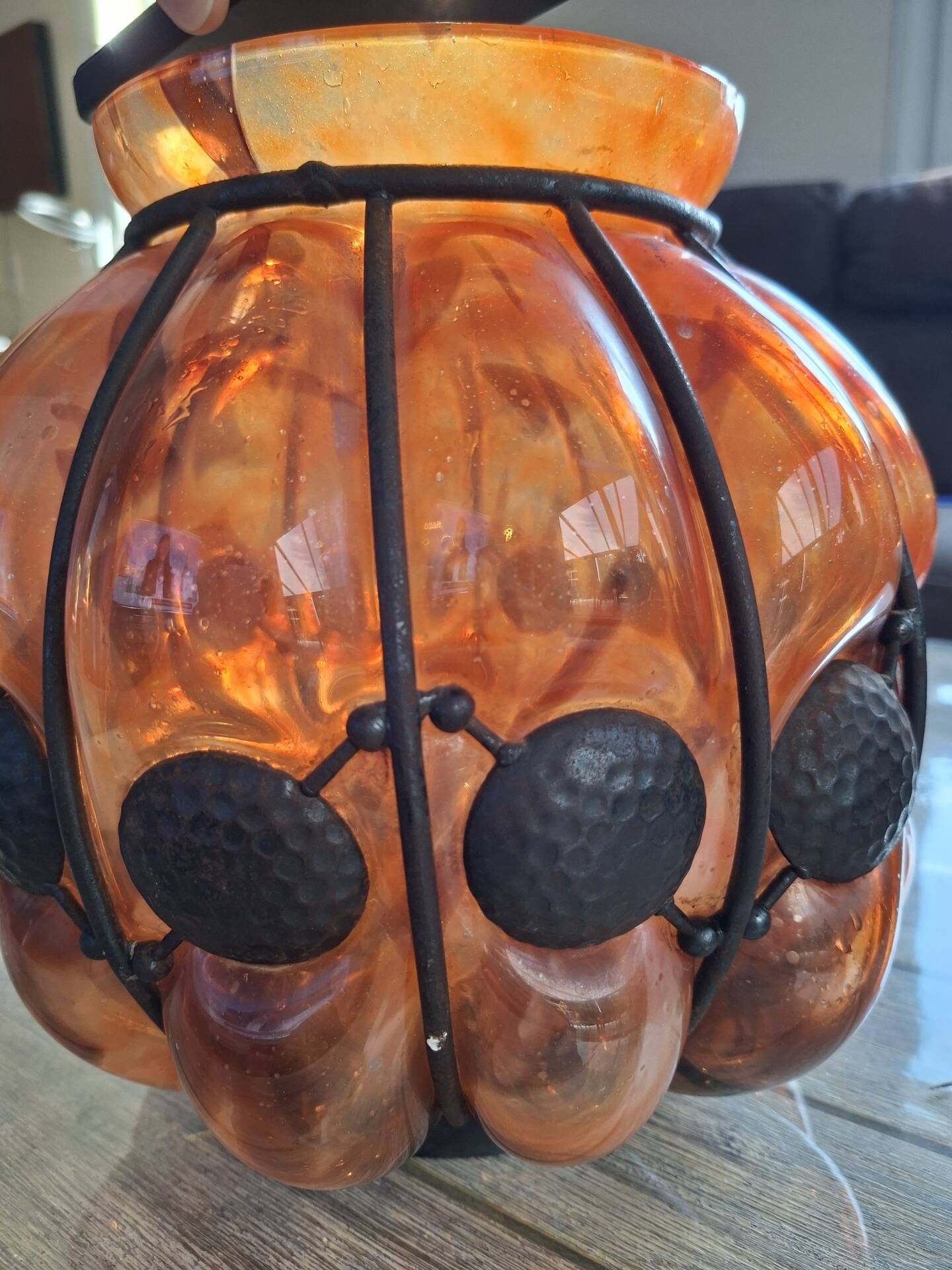 Large Art Deco vase in blown glass - Daum / Majorelle style
