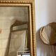 Old gilded mirror louis Philippe rectangular carved godrons
