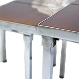 Vintage Nesting Tables Tile Tables Adri Belarti Set of 3 Chrome Ceramics