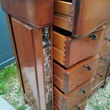Commode semainier ancien plateau marbre style louis xvi