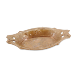 Plat corbeille art déco métal décor floral