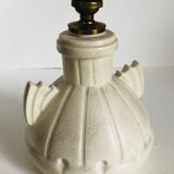 Art Deco lamp base in crackled ceramic