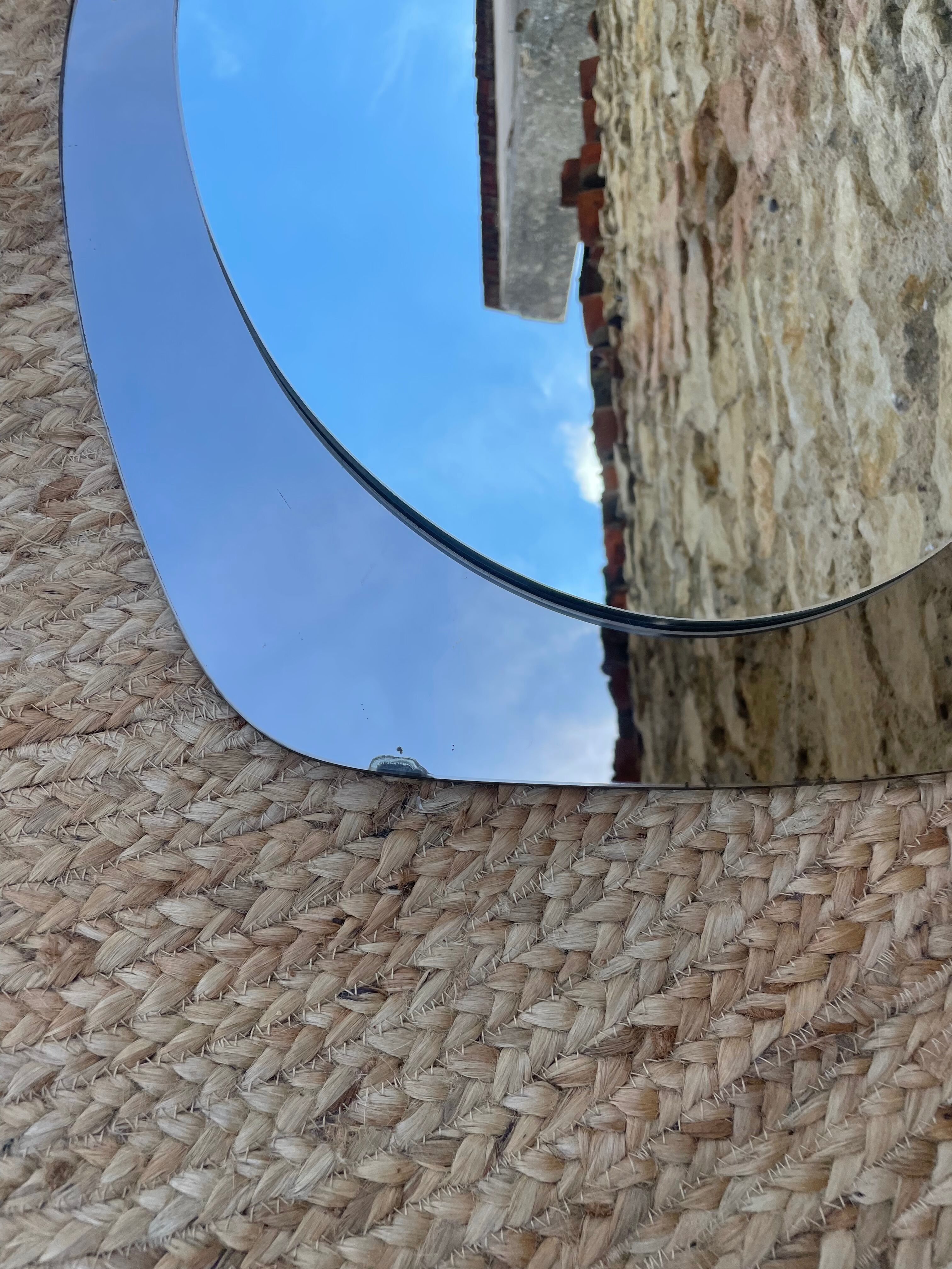 Smoked mirror 60s/70s 69x49cm