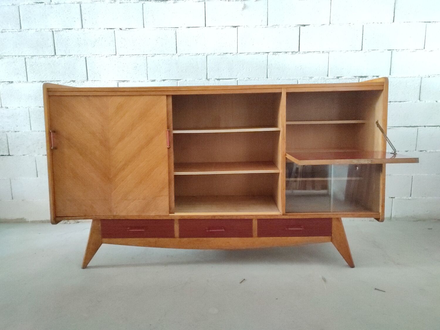 Enfilade buffet foot vintage compass