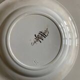 Set of 7 Sarreguemines Bamboo plates 1880 iron earth