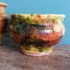 Flower pots, Provençal pottery in glazed terracotta.