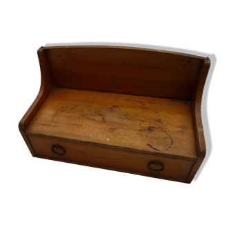 Small old wooden drawer box, buffet over-furniture or desk
