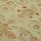 Hand-Knotted Anatolian One of a Kind 1970s 263 cm x 361 cm Beige Wool Carpet