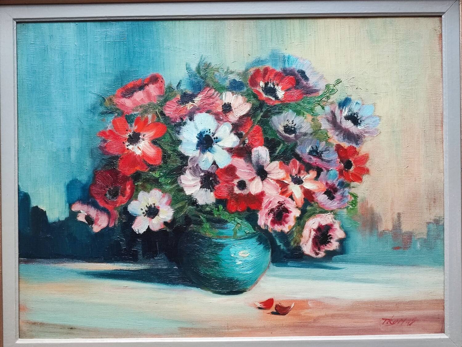Peinture : Anémones